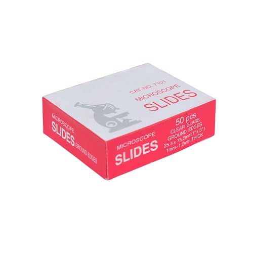 Martify Hub Microscope Glass Slides and Cover Slips Set – Pack of 100 Each | Pre-Cleaned, Clear & Durable Slides for Lab, School, and Biology Use