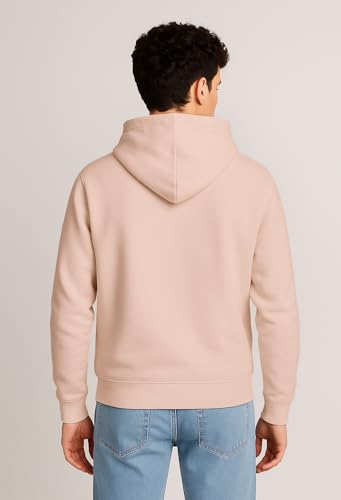 Image of Nobero Hoodies for Man | 280 GSM Rich Cotton Fleece Solid Hooded Full Sleeve Sweatshirt for Man | Stylish Casual Wear Winter Hoodies for Men