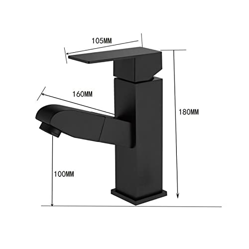 Robinet de lavabo extractible contre les éclaboussures et le manque d'espace - 7