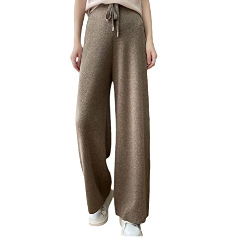 Pantalon en tricot 100% cachemire femme Wvapzxx - Couleur Kaki9 - Taille M