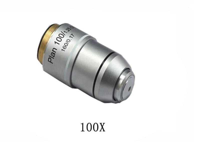 Microscope 100X L=195 Plan Achromatic Biological Microscope Objective Lens-Biomicroscopy Accessories