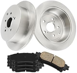 Rear Brake Kit Rotors Ceramic Brake Pads for Toyota 2015-2019 Highlander, Toyota 2011-2020 Sienna, Lexus 2010-2015 RX350, Toyota 2014 Highlander 3.5L, Lexus 2010-2015 RX450h,(12.16”, 309mm)