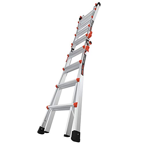 Little Giant Ladders, Velocity with Wheels, M17, 17 Ft, Multi-Position Ladder, Aluminum, Type 1A, 300 lbs Weight Rating, (15417-001)
