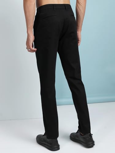 Image of Highlander Men's Slim Fit Formal Trousers | Ankle Length |Smart Trousers for Men | Chino Trousers for Men|Elegant Design | Comfortable Fabric for Daily Work & Formal Occasions