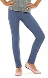 Generic Solvera Ltd Baumwolle Leggings für Mädchen Jeans-Optik Treggings Frühling Sommer Lange Leggings Baby Fitness Hose Kinder Sport (152, Blau)