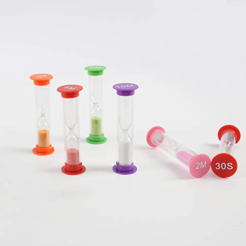 3 Otters Sand Timers Set, 8Pcs Sand Timers Colorful Hourslasses Sandglass Timer For Kids, Game, Classroom, Cooking, Office #TOP3