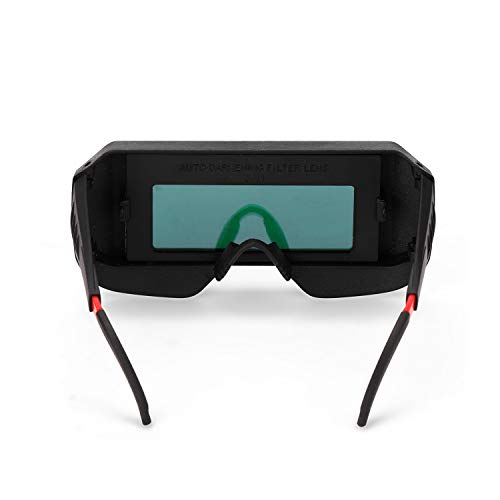 Henniu Óculos de proteção para solda com escurecimento automático para energia solar profissionais a