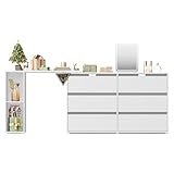 SONGMICS HOME Tocador, Montaje Rápido sin Herramientas, Cómoda, Aparador,...