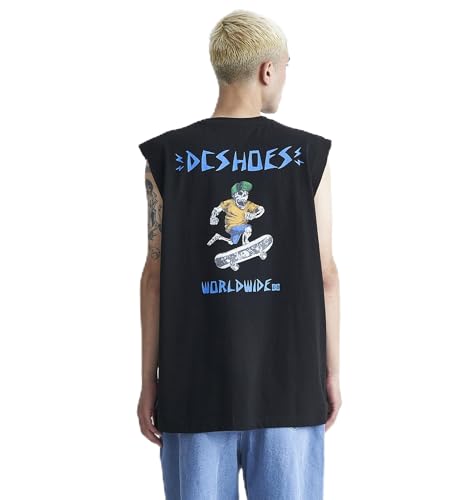 �yDC �f�B�[�V�[�zShoes 24 SKATE SKULL SLEEVELESS �^���N�g�b�v Mens �yDSL242017 BLK XL�z