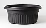 Stewart Corinthian Low Planter, 45cm - Black