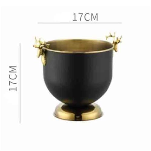 Cubo para champán de acero inoxidable negro de alta resistencia para bebidas 3