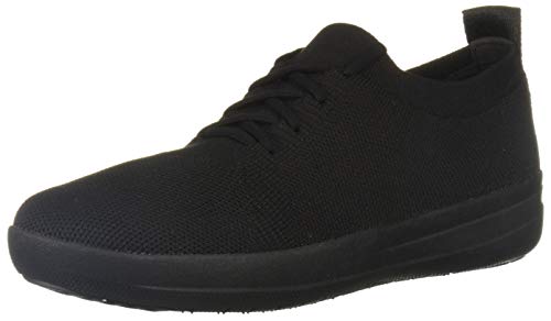 FitFlop women's F-SPORTY UBERKNIT SNEAKERS, Black, 9 M US