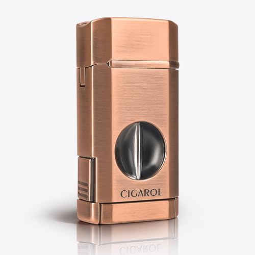 CIGAROL 3-in-1 Refillable Cigar Torch Lighter Set