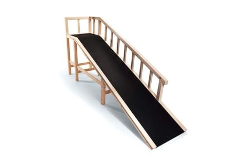 Gentle Rise Dog Bed Ramp | New & Improved Non-Slip Flooring | 74' Long and Supports Small, Large, Elderly Dogs 130+ LBS Capacity