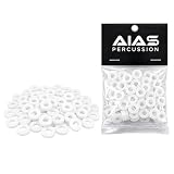 AIAS White Nylon Tension Rod Washers – 100 Pack Drum Hardware Replacement for Snare, Tom & Bass Drums...