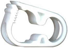 White 6 Position Polypropylene Plastic Tubing Clamp for Tubing up to 0.45 OD (12 Clamps)