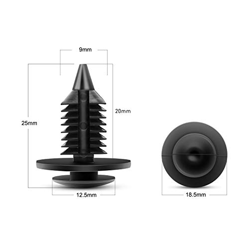 Gooacc Oem # N805155-S Interior Door Panel Clip Nylon Automotive Clips Rivet Retainer Fender Bumper Fasteners Clips For Ford And Dodge (2919T Qty: 25 For Ford) #TOP1