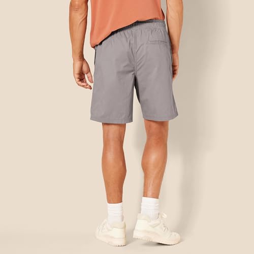 Image of Amazon Essentials Men's 8 inch Inseam Relaxed-Fit Cotton Drawstring Pull-On Walk Shorts, Summer-Weight
