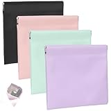 KKzozs Coin Purse Pouch 4pcs Change purse Snap Closure Organizer Pouch For Women Portable Waterproof No Zipper Self-Closing Travel Storage Bag Mini Pu Leather Pouches For Cosmetics Headphones Jewelry