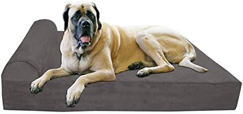 Barker Beds XL Orthopedic Dog Bed - 7" Pillow Top with Headrest -...