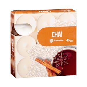 Vela perfumada Chai Bosque Verde pequeña Caja 18 velas Pack 2