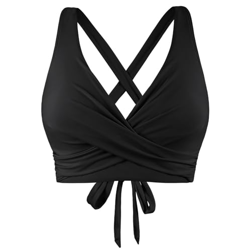 Chnnamzu Bikini Oberteil Schwarz Push Up - Bikinioberteile für Damen...