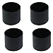 Antrader 1-1/2 Inches Inside Diameter PVC Round Table Chair Leg Tips Caps Furniture Feet Pads Tile Floor Protectors, Black, Pack of 4
