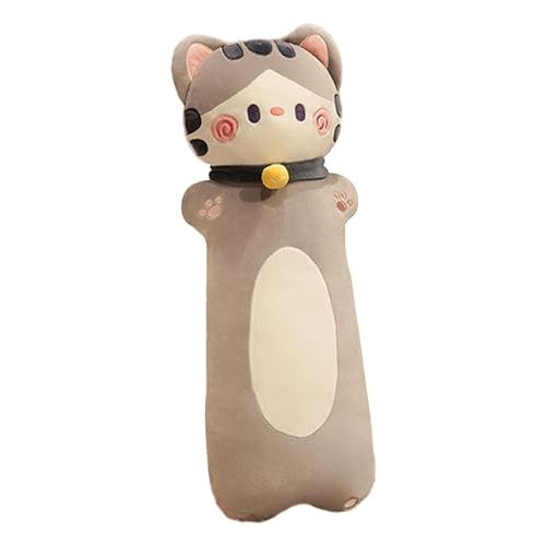 Almohadas largas para dormir, almohada grande para el cuerpo del gato, almohada larga de linda – Almohada de peluche en forma de gato, almohada de peluche suave y almohada para dormitorio