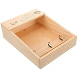 FOMIYES Caja de Madera para Llaves de Pared, Organizador Rústico 3 Ganchos, Diseño Montado, Tamaño Pequeño en Madera Natural, Almacenamiento Práctico para Entrada y Oficina