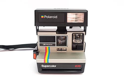 Polaroid Supercolor 635 Instant Film Camera Silver With Rainbow #TOP6