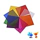 200 Stück Bonbonpapier, Farbige Zellophanfolie Bunt Geschenkfolie Farbig Cellophan Folie Quadratisch Cellophanfolie Bunte farbiges Glasfolien für Verpacken Süßigkeiten DIY Arts Dekoration