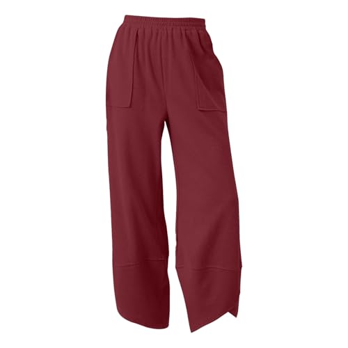 Girls 𝗙lowy Sweatpants Toddler Elastic Waist Solid Wide Leg Jogger Trousers Casual Comfy Pants with Pocket2