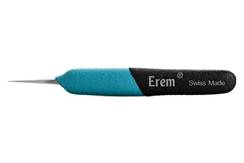 Weller Erem E5SA Ergonomic Precision Tweezers with Straight, Very Pointed Tips for Gripping Fine Wires, Silver