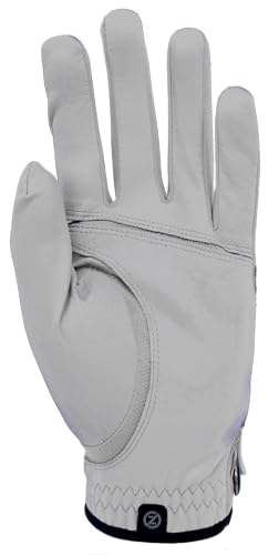 Zero Friction Men's Cabretta Premium Leather Golf Gloves, Left Hand, One Size, White - Thumbnail 2