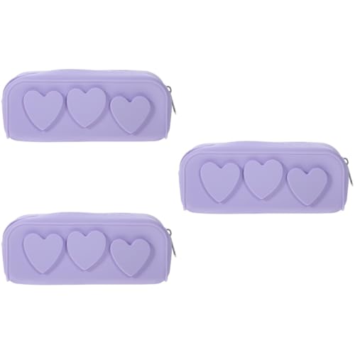 3 Pezzi Borsa Per Pennelli Da Trucco silicone Porta Da Per Viaggio Design Con Cerniera Piccola Cosmetica Per Donne E Ragazze