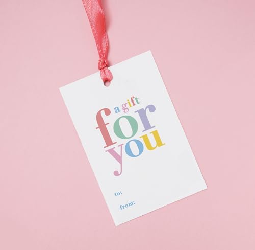 50-Pack Gift Tags - “A Gift for You” | Holiday, Christmas, Gifts, and Birthday Tags | Personalized Labels for Presents | Women-Owned Business