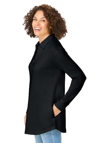 Woman Within Plus Size Relaxed Waffle-Thermal Tunic3