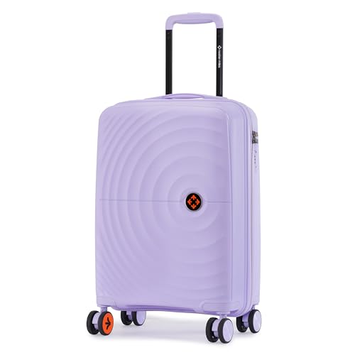Image of Nasher Miles Polypropylene Spinner Seattle Hard-Sided Cabin Luggage 20 inch | 55cm | 8 Wheels Small Trolley Bag for Travel | Suitcase (Pastel Purple)