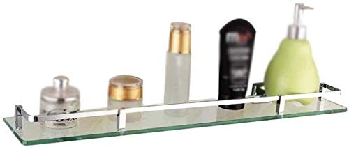 Étagère murale en verre trempé et supports design pour cosmétiques
