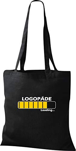 Shirtinstyle Sac en Tissu Sac en Coton Chargement Orthophoniste, Meilleur Profession - Noir, 38 cm x 42 cm Cover