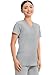 Cherokee Medical Women's Scrub Top V-Neck Modern Classic Fit with 3 Pockets, Ultra Soft and 2-Way Stretch Fabric - WW620, S, Grey