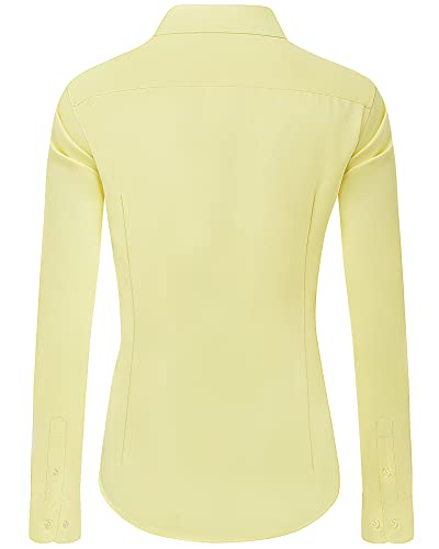 Image of J.VER Womens Dress Shirts Long Sleeve Button Down Shirt Wrinkle-Free Business Casual Blouse Office Work Tops
