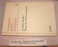 Wege der Psalmenexegese (Stuttgarter Bibelstudien) 3460037814 Book Cover