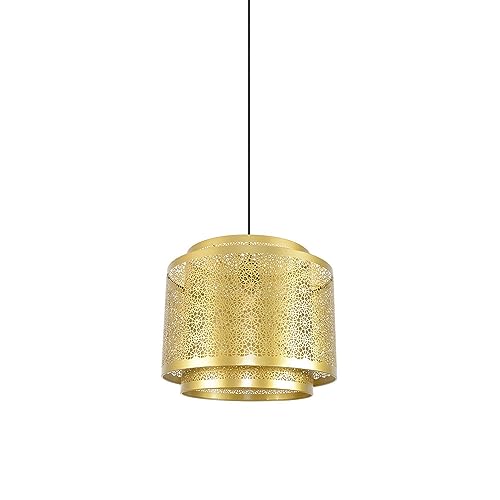 Lampe suspendue à une tête E27 en lustre de style minimaliste noir