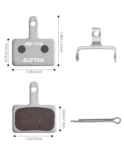 image for AGPTEK Bike Brake Pads, High-Performance Brake Pads, Disc Brake Pads &