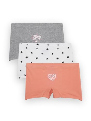 Image of mackly Girls Boxers (Pack of 3) - Cotton Boxer Shorts, Seamless Comfort, Mid Waist Boyshorts Panties