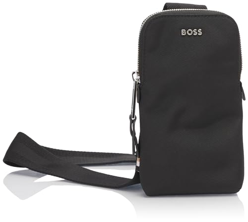 SUPPORT DE TÉLÉPHONE BOSS Highway_N_PhonePouch étui luxe en cuir noir