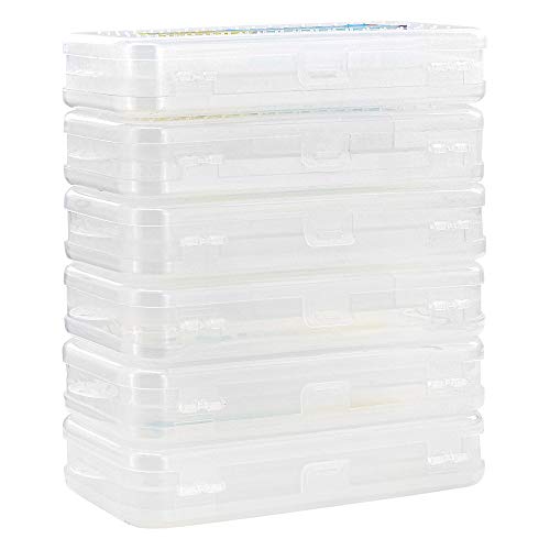 White Double Deck Pencil Box Plastic School Office College Organizer Box Students Pencil Case Stationery (Pack Of 12) By - Emraw