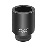 Meccion Douille à Chocs 41mm en 3/4 Pouce Entraînement, Robuste Cr Mo 6 Pans Douille Profonde, 78mm Longue