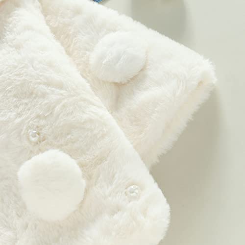 Toddler Baby Girl Winter Fur Coat Jacket Cloak Thicken Shawl Snowsuit Outerwear Clothes3